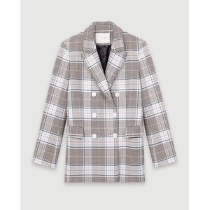 Maje Checked Double-breasted Blazer